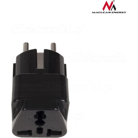 Adaptador de viaje maclean mce155 carga máx 10/16 A voltaje 260 V