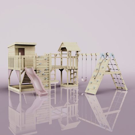 Tour de jeux Polarplay Lars Rosa 503 x 562 cm Balançoire pour enfants