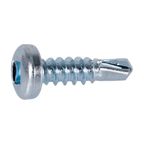 Vis autoperceuses tête cylindrique empreinte carré acier zingué blanc entièrement filetées. 4.8 x 50 en boîte de 250 pièces - VISWOOD (1/3)