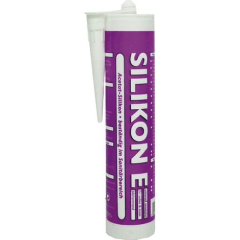 Sellador de juntas de silicona acética transparente, tubo de 310 ml