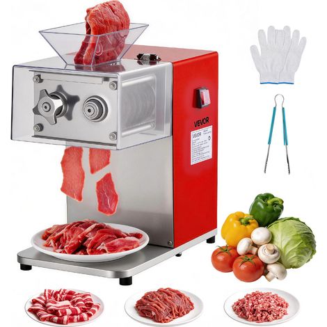 Trancheuse Électrique Professionnelle, Éminceur à Viande avec Lame Tranchante en Acier Inoxydable de 3,5 mm, pour Viande Fraîche Désossée et Légumes Tendres Cuisine Restaurant Charcuterie (1/5)