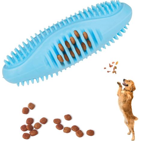 Jouet pour chien, bâtonnet de brosse à dents pour chien, brosse à dents pour chien, jouet à mâcher, distributeur de balles de rugby indestructible pour le nettoyage des dents et les soins dentaires