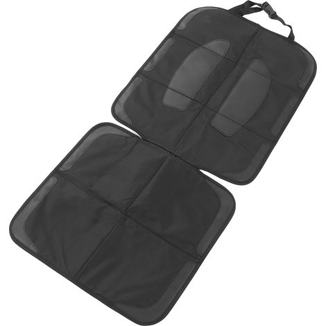 Housse de protection de siège auto noire et confortable avec poche de rangement pour bébé et animaux de compagnie (1/5)