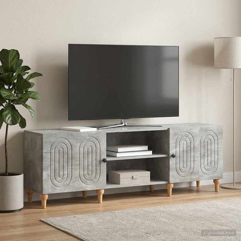 TV-Schränk Betongrau 150 x 31 x 50 cm Holzwerkstoff (1/5)