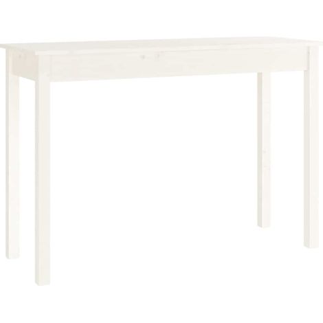 Maison Exclusive - Tavolo Consolle Bianco 110x40x75 cm in Legno Massello di Pino