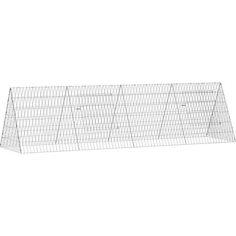 Maison Exclusive - Gabbia per polli Argento 215 x 55 x 55 cm Acciaio zincato