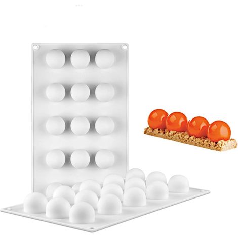 MINKUROW Stampo In Silicone Con Palloncino, 15 Simpatici Piccoli Sferici, Stampi Per Dolci, Stampi Da Forno, Natale, Feste - Stampo Per Mousse, Cioccolato, Praline, Pasticceria Dessert, Idea Regalo (1/4)
