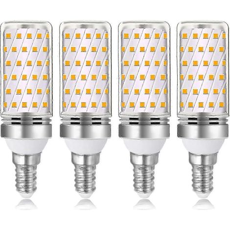 Ampoule LED E14 16 W blanc chaud 3000 K 1600 lm, équivalent halogène E14 100 W/120 W, 230 V CA, non dimmable, lot de 4. (1/5)