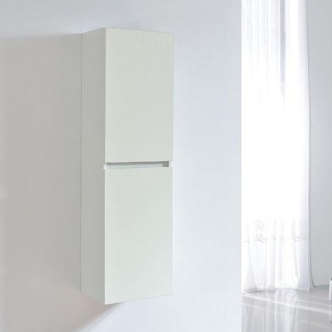 Armadio colonna bagno LINEA 120 cm - melaminico bianco (1/5)