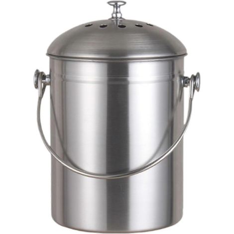 Bac à compost en acier inoxydable Peel pour comptoir de cuisine (1/4)