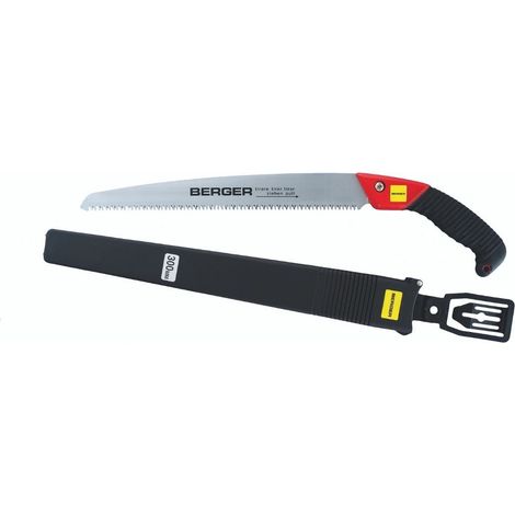 Scie d'élagage 300 mm avec fourreau de protection, Noir/Argent (1/3)