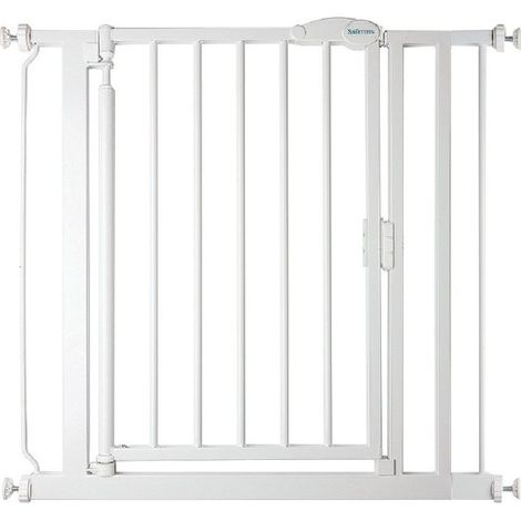 Safetots Pressure Fit Self Closing Stair Gate, 82.2cm - 89.2cm, White, Auto Closing Baby Gate, Safety Barrier