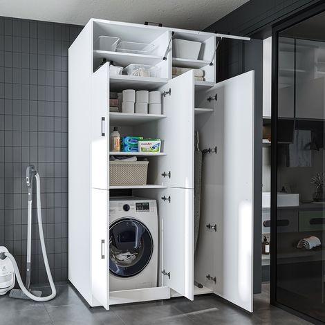 Roomart DORA-II Waschmaschinen-Überbau 115 cm, Weiß