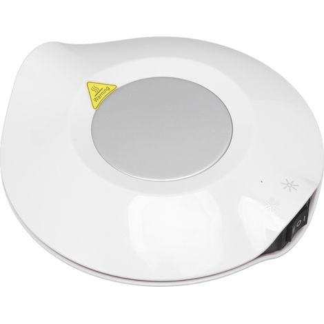 Chauffe-tasse à température constante, sous-verre, fonctions de refroidissement et de chauffage, port USB, idéal pour les tasses à café avec lait et à thé, blanc (1/5)