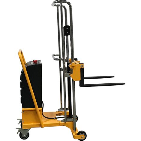 qteck Semi-elektrische Minilifter 550mm Gabellänge 20-1400mm Hubhöhe mit 250kg Hubkraft