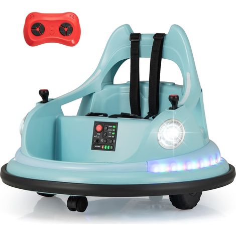 COSTWAY 12 V Auto scontro per bambini girevole a 360°, auto elettrica 2 in 1 con 2 modalità di guida, auto per bambini con telecomando, luci LED e musica, veicolo elettrico per bambini dai 3 anni in s (1/3)