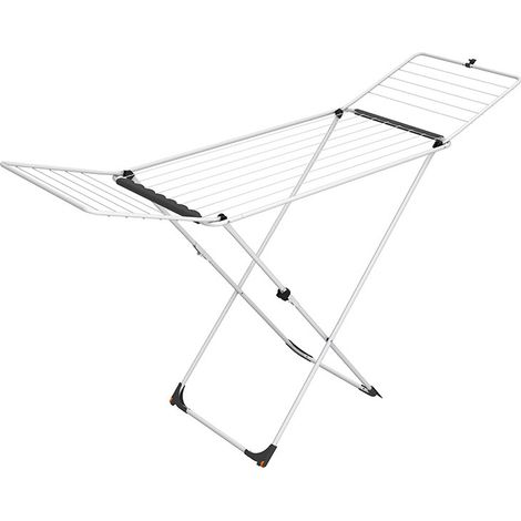 Vileda – Étendoir à suspendre pliable en acier – Capacité 18 mètres – Dimensions 180 x 55 x 93 cm – Roues pivotantes pour déplacement facile