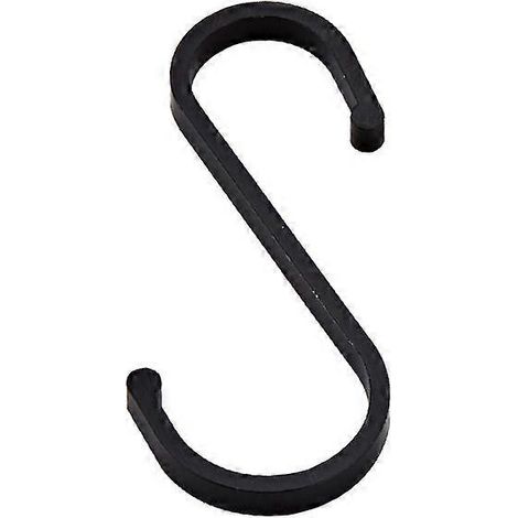 Crochets en S noirs mats, lot de 12 crochets de suspension en aluminium, finition mate, pour la cuisine, la chambre, la salle de bain, le bureau et le jardin. (1/5)