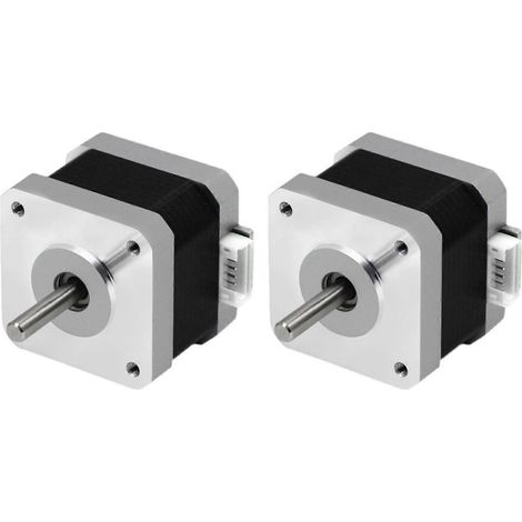 2x 42 Schrittmotor 34MM Gehäuse XYZ-Achsen-Schrittmotor mit DuPont-Kabel für CR-10/Ender-3/5 Graviermaschine B()