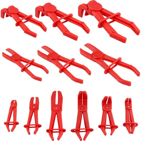 Lot de 12 pinces de serrage pour tuyau, 3 tailles, colliers de serrage, pince pour carburant, refroidissement et tuyaux de frein (1/5)