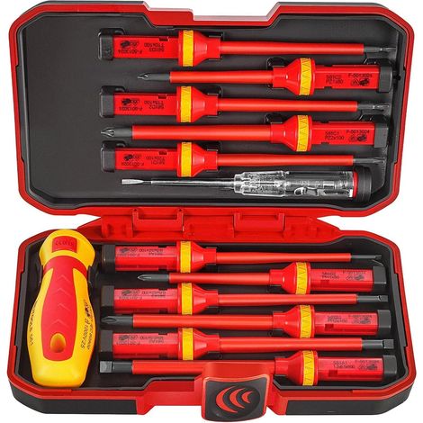 Coffret de Tournevis d'Électricien VDE 1000 V, 13-teilig (1/5)