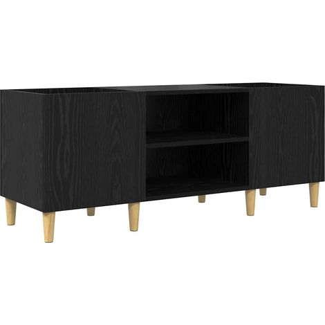 Maison Exclusive - Mueble para discos de vinilo Roble Negro 121 x