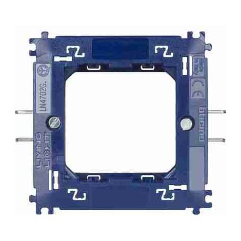 BTILN4702G Supporto 2 moduli per placche quadre LNA4802.. Livinglight - fissaggio con graffette