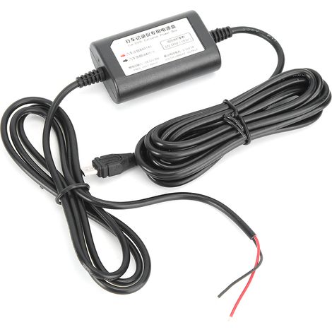 Câble d'alimentation 12V/24V vers 5V 2,5A pour dashcam, stationnement avec surveillance, Micro USB droit, basse tension, enregistreur de conduite (1/4)