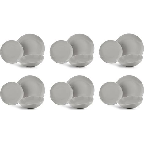 Fade servizio piatti Carioca grigio Stoneware 18 pezzi