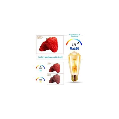 4er-Pack E27 Vintage-LED-Lampen im Edison-Retro-Stil, 6 W, antike dekorative Lampe, warmweiß (2200 K), nicht dimmbar - Crezuo