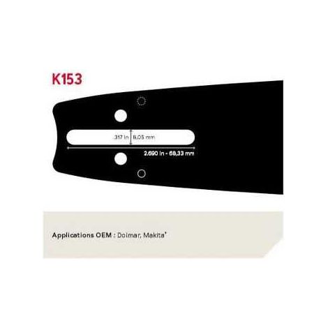 Guide Chaîne Tronçonneuse 158SLHK153 Guide: 38 cm Pas: 3/8'Jauge: 1.5 Maillons: 56 AdvanceCut™
