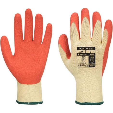 Gant Enduit Latex Couleur : Orange Taille L - Portwest (1/3)