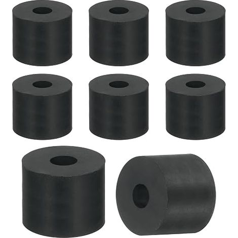 12 x Rubber Washers 25 mm OD x 10 mm ID x 20 mm Thick Plastic Spacer Flat Anti-Vibration Round for Domestic Industrial Machines (1/5)