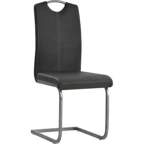 Maison Exclusive - Freischwinger 4 Stk. Grau Kunstleder (1/5)