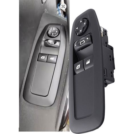 96751127ZD is suitable for Peugeot 208 and 3008 car parts, specifically the power window regulator switch button. (1/4)