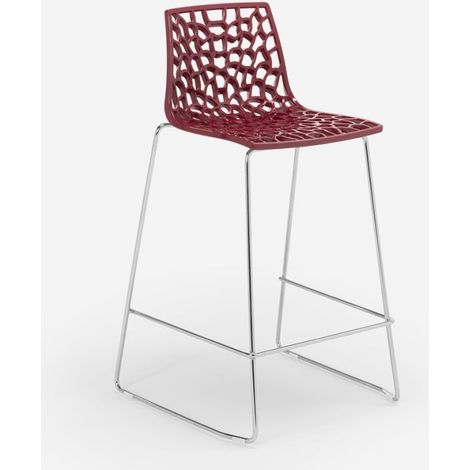 Tabouret de bar design Grand Soleil 64cm Mini Spider - Bordeaux