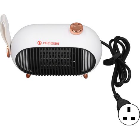 Radiateur électrique miniature silencieux pour bureau et chambre, 220V avec prise UK, blanc - Chauffage d'appoint (1/5)