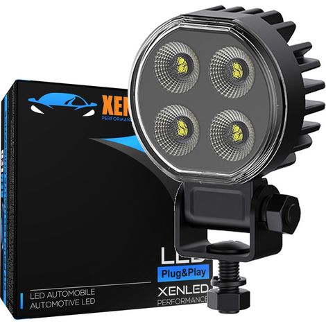 Phare additionnel LED 24W 3520Lms Dark Series 4D Round - XENLED - Éclairage large et puissant Homologué R149 et R10 - LED OSRAM (1/3)