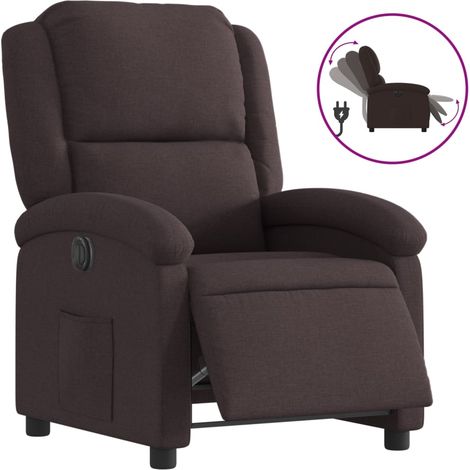 Maison Exclusive - Relaxsessel Elektrisch Dunkelbraun Stoff (1/5)
