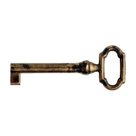 CHIAVE MOBILI ANTICO MG8467 METALSTYLE - ZAMA OTTONE ANTICATO MM 27X61- 5 pezzi
