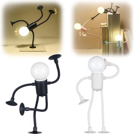 Lot de 2 veilleuses sportives amusantes – Formes interchangeables – Ventouse pour fixation sécurisée – Éclairage adaptatif pour enfants