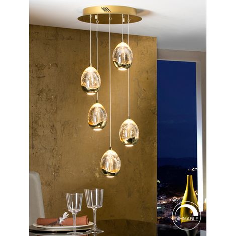 LAMPARA Ø30  ROCIO  5 LED ORO (1/3)