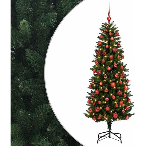Albero di Natale Artificiale con Palline 210 cm 300 LED (1/5)
