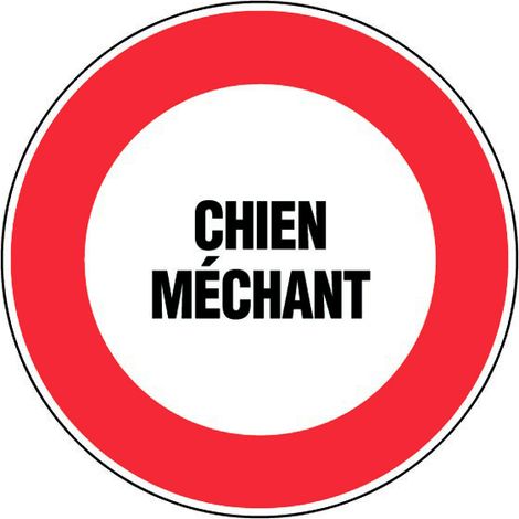 Panneau Chien méchant - Rigide Ø300mm - 4062112