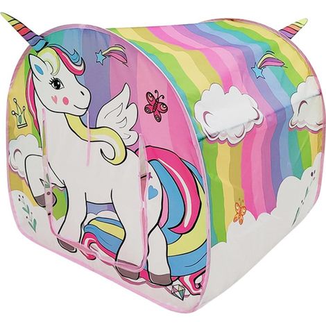 Tente de jeu pour enfants, ouverture automatique pliable avec sac de transport, maisonnette de jeu pour enfants pour camping extérieur, intérieur, plage, cadeaux de Noël (1/5)