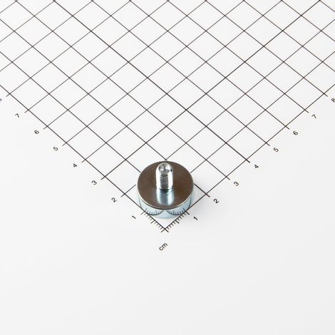 Magna-C Neodym Flachgreifer mit Gewindezapfen Ø20x6mm (1/5)