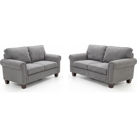 Conjunto de Sofas 3+2 Plazas Nordia 192cm, Gris