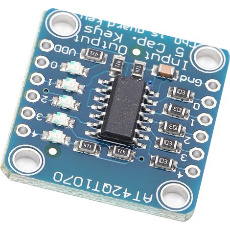 Kapazitives Berührungssensormodul mit AT42QT1070-Pin-Anschluss (5 Pads) (1/5)