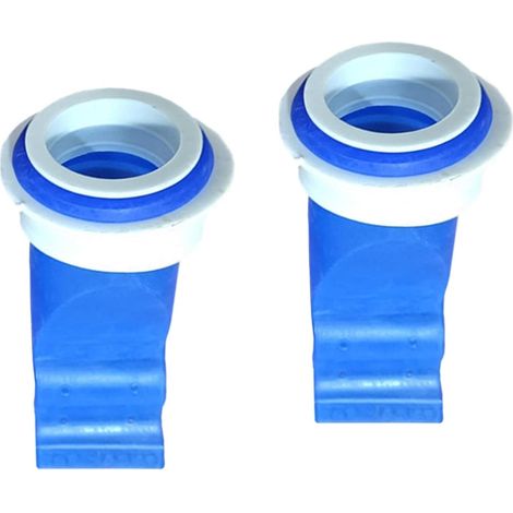 Lot de 2 siphons pour sols de douche avec valve anti-reflux, avec noyau en silicone, bouchon de drainage, anti-odeurs d'égout, pour baignoires, cuisines et éviers de salle de bains (bleu) (1/5)