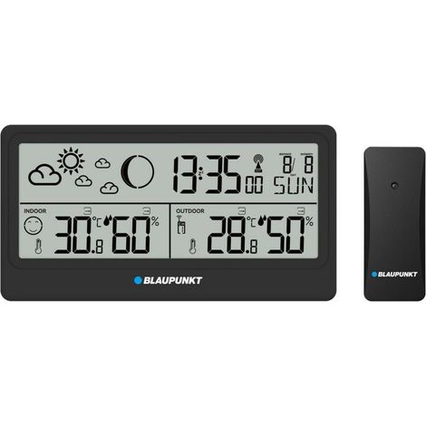 Stazione meteorologica Blaupunkt WS20BK con sensore esterno Nero [WS20BK] (1/3)